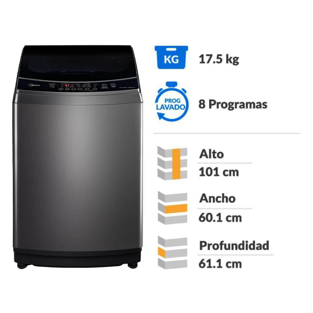 Lavadora Midea MLS-175GE04N / 17.5 Kg image number 1.0